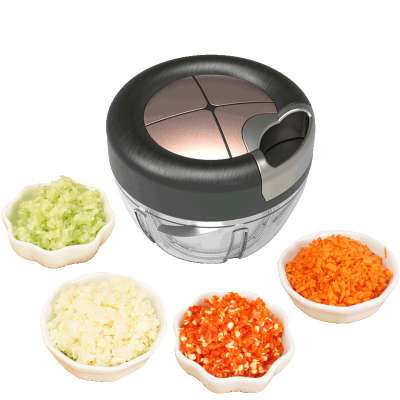 Manual 3-blade multi-function vegetable cutter meat grinder garlic chopper kitchen tools potato dicer